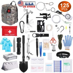 125 In 1 Survival Kit, Professional Survival Equipment, Equipment, Tools, First Aid Supplies, For SOS Emergency Tactical Hiking, Hunting, Disaste (Option: 125in1survival kit) 125 In 1 Survival Kit, Professional Survival Equipment, Equipment, Tools, First Aid Supplies, For SOS Emergency Tactical Hiking, Hunting, Disaste (Option: 125in1survival kit)